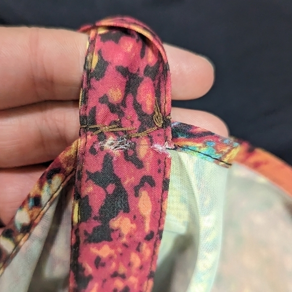 A.N.A Asymmetrical Patterned Peplum Top Sz 2X - Picture 11 of 14